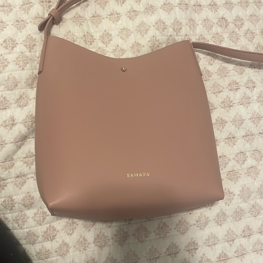 Samara pink vegan leather bag from Anthropologie